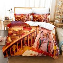 Anime Fate EXTRA Saber Nero 2/3PCS Bedding Set Boys Girls Twin Queen Size Duvet Cover Pillowcase Bed Kids Adult Home Textile 135X200cm-2pcs