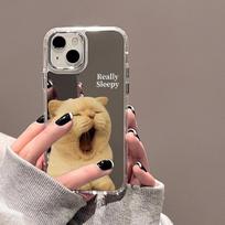 Mobiliųjų telefonų dėklai iPhone 11 13 XR 15 Pro Max 12 14 Pro Max Case iPhone 16 XS Max veidrodinis apsauginis dėklas Veidrodis išskirtinis animacinis filmas, atsparus vandeniui iPhone 11 Pro Max sidabras
