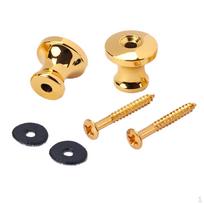 2X Guitar Strap Screw for Mandolin Bass Replacement Gold