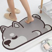 Tualeto Diatominio Mūšio Pagalvėlė Sugerianti Grindų Kilimėlis Vonios Durų Kilimėlis Namų Tualeto Durų Kilimas Mielas Neslystantis Kojų Kilimėlis 40 * 60cm gray