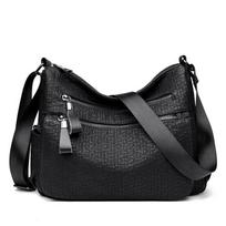 Aukštos kokybės odinis krepšys moterims Laisvalaikio Crossbody Pečių krepšiai didelės talpos moteriškas kelioninis krepšys naujas black