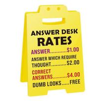 Prank Desk Caution Sign Heavy Duty Plastic Desktop Warning Sign Home Office Desk B