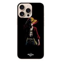 Telefono dėklas - Maniacase - Iphone 16 Pro Max - Minkštas - Juodas - One Piece Manga Anime Luffy juoda