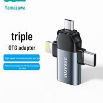 Shanze Three-in-One OTG Adapter: Apple, Type-C, & Android USB Expansion Adapter Yamazawa; JD10106880854192; other