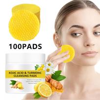 Cleansing Pads Kojic Cleansing Pads Helps Balance Skin Oil And Water Hydrating Remove Excess Keratin From The Body'S Skin100PC/100ml One Size yellow