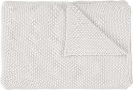 Marc O'Polo Pledas Nordic Knit pagamintas iš organinės medvilnės baltos spalvos 130 x 170 cm