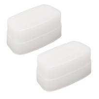 2Pcs Bounce Dome Diffuser White Digital Camera Flash Diffuser for 320EX Flash Speedlight white