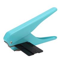 Single Hole Punch 10 Pages Practical Manually Shiitake Shape Hole Puncher Single with Positioning blue