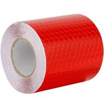 Reflective Tape Stickers Car Styling Shiny White Red Yellow Orange Safety Reflectors Mateiral For Automobiles Motorcycle 5CM&1M -1PC raudona