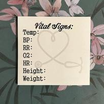 Vital Signs Sticky Notes 3 Inch Nurse To Do List Notepad Daily Health Monitoring Log Compact Nursing Record Pad For Patient Care