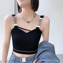 Sling Vest For Women Sexy Black Tops Backless Deep V Collars Tank Tops Fashion Lady Party Wear XL white