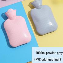 Detachable Fur Hot Water Bottle: Winter-Ready, Explosion-Proof PVC, Warm Handbag & Stomach Warmer white