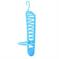 Parrots Feeder Basket Plastic Food Fruit Feeding Perch Stand Holder for Pet Bird Supplies(Blue) mėlyna