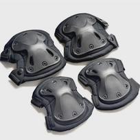 King Kong 4-Piece Knee & Elbow Pad Set: Military-Style Protective Gear for Cycling & Sports Black individual elbow pad