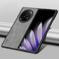 For OPPO Find N5 Case Luxury Leather PU Matte Folding Phone Cover For OPPO Find N 5 Business Shockproof Bumper FindN5 Funda OPPO Find N5 pilka