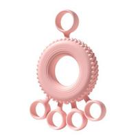 Silicone Grip Strength Trainer Ring Anti-slip Forearm Finger Training Ring Hand Grip rožinė