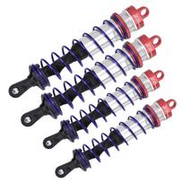 18 RC Car Metal Oil Pressure Adjustable 2pcs Front Shock Damper   2pcs Rear Shock Damper (Red) raudona