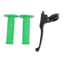 22mm Brake Clutch Handlebar Lever with Green Hand Grip Wearproof for Motorbike Motocross green