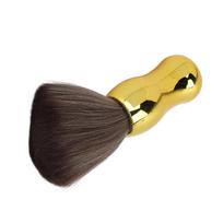 Barber Neck Duster Brush Soft Nylon Hair Hair Sweeping Cleaning Brush for Face Neck Gold