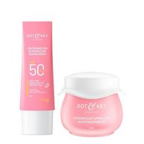 Dot & Key Arbūzo švytinčios odos priežiūros rinkinys (Arbūzo apsauginis kremas nuo saulės SPF 50 PA+++ 50 g & Arbūzo drėkinamasis kremas 50 g)