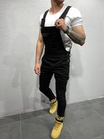 2019 Slim Fit vyriški darbo kombinezonai su keliomis kišenėmis XL juoda