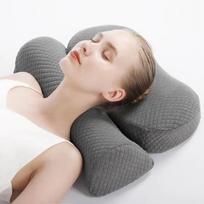 Cervical Pillow, Memory Foam Contour Pillow, Bed Pillows for Side Sleeper Ergonomic Orthopedic Sleeping Pillow 51x33x10cm beige