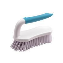 Frosted brush, comfortable grip and flexible rigid bristles, durable type, suitable for bathroom showers, sinks, carpets, floors mėlyna