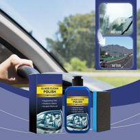 Automobilio stiklo riebalų plėvelės šalinimo pasta Automobilio priekinio stiklo valymo danga Riebalų plėvelės valiklis Gerina vairavimo saugumą. One Size mėlyna