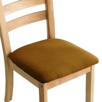 High Soft Spandex Dining Room Upholstered Cushion Solid Chair Seat Cover Removable Slipcovers with Washable Furniture Protector brown