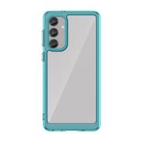 For Samsung Galaxy M55 Case Luxury Transparent Silicone Capa Samsung M55 Case Bumper TPU Phone Protector Galaxy M55 Cover M55 ežero mėlyna spalva