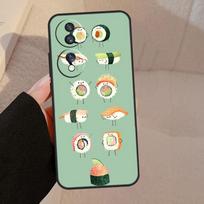 Kawaii Sushi Crowd Case For Honor X9a X9b X8 X9 X7 X6 a 8X 9X Cover For Honor Magic 5 4 Lite Pro 50 70 90 Lite Honor X8a beige