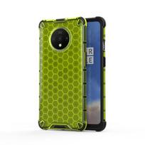 For Oneplus 9 Pro Case Dual Layer Hybrid TPU PC Armor Cover For One plus 7T 9R Honeycomb Shockproof Transparent Hard Phone Capa For Oneplus 7T žalia