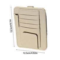 Scratch-resistant Auto Visor Holder Car Glasses Frame Clip With Storage Compartment Car Visor Box Car Interior Accessories smėlis