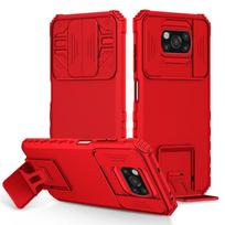 For Poco X3 Pro Case Slide Camera Lens Armor Phone Case for Xiaomi PocoX3 Poco X3 NFC Little X 3 Shockproof Kickstand Back Cover For Poco X3 red