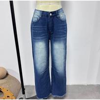 Women's 2025 Spring Summer Baggy Jeans Pants Washed Blue Loose Wide Leg Barrel Denim Pants Bottoms Y2K Vintage Streetwear S tamsiai mėlyna spalva