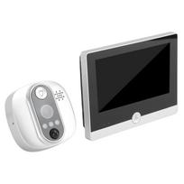 Belaidė vaizdo durų skambučio kamera su 4,3 colio spalvotu LCD monitoriumi „WiFi Smart Motion Detection“ vaizdo įrašu