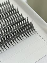 1BOX Premade Fans Eyelashes Extension Tower Top Feather shape Faux Mink Soft Natural Pre Made Russian Volume Makeup Lashes Manga Spire-C black