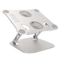 Aluminum Alloy Laptop Stand with 2 Cooling Fans Foldable Adjustable Laptop Cooling Stand for 10 to sidabras