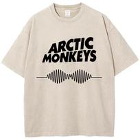 Retro Rock Arctic Monkeys Music Album Graphic Cotton T Shirt for Men Tees Women Tops Streetwear Unisex Clothing S white
