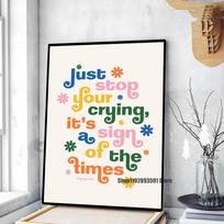 Harris Styles Lyrics Art   Poster Paper Print Home Bedroom Entrance Bar Cafe Art Painting Decoration 21cm×30cm NoFrame gray