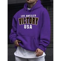 Los Angeles Art Letter Pattern Hoody Men Crewneck Sweatshirt Autumn Clothing Fleece Oversized Hoodie S