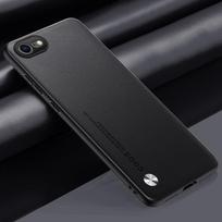 Prabangus PU odinis dėklas iPhone 7 8 SE2 SE3 galinis dangtelis matinis silikoninis pilnos apsaugos telefono dėklas iPhone SE 2020 2022 Coque For iPhone 7 juoda