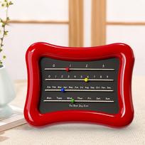 Desk Calendar Beautiful 18.5x15 cm Planner Ornament for Living Room Table Home raudona
