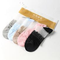 5 Pairs Spring Women's Mid-tube Snow Glass Stockings Women's Bubble Mouth Casual Women's Socks Silk Baroque Flower Card Stockings 5 Pairs beige