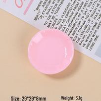 Multi-Color Resin Accessories: DIY Shoe Buckles, Cream Glue Hairpins, Cartoon Designs, Round Plates beige