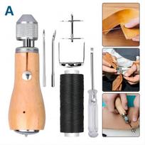 DIY Leather Craft Hand Sewing Machine with Carving and Diamond Cutting Tools