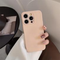 High-Grade Liquid Silicone Case for iPhone 11/12/13/14 Pro/15/16 - Solid Gray 14 Pro šviesiai rausvos spalvos