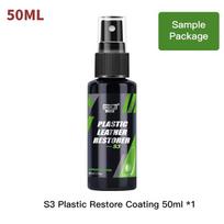 Car Plastic Leather Restorer Spray Polish Cleaner Coating Agent  Back To Black More Gloss Car Cleaning Products S3 black