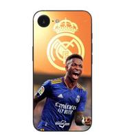 Maniacase Case For Iphone 16E Vini JR Wallpaper Real Madrid Blue and Yellow juoda