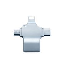 Type C 3 In 1 Otg Adapter USB 3.0 USB 3.0 OTG Adapter  For Phone/USB Drive/Laptop sidabro pilka spalva